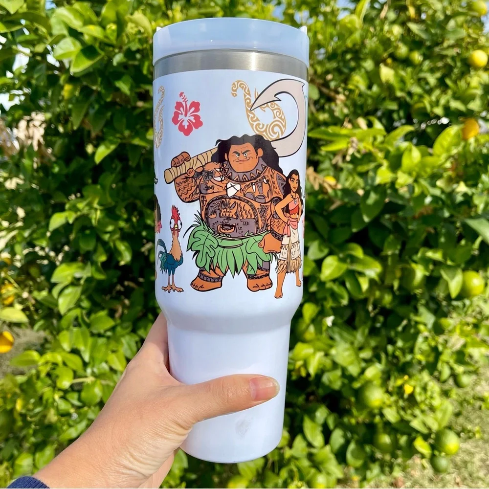 Walt Disney Moana Maui Heihei Pig Pua Brand new 40 oz double wall stainless tumb - Picture 1 of 3